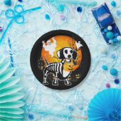 Dackel Skeleton Halloween Happy Pumpkin Geschenk Pappteller (Party)
