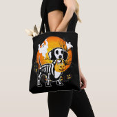 Dackel Skeleton Halloween Happy Pumpkin Geschenk Tasche (Von Nahem)