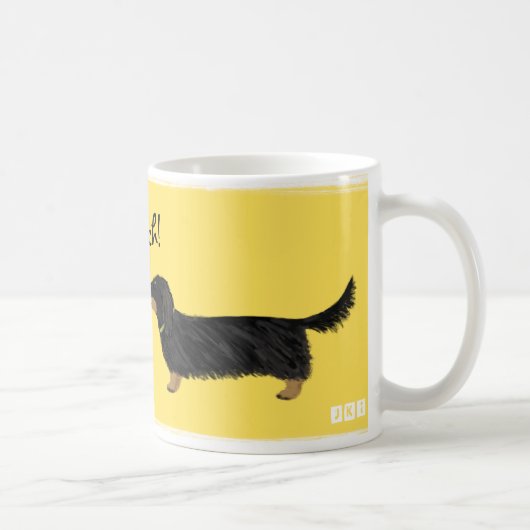 Dackel Smooch Dackel Hunde Kiss Niedlich Cartoon Kaffeetasse (Rechts)
