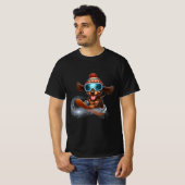Dackel Snowboard T-Shirt (Vorne ganz)