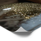 Dackel Snowy Sleigh Weihnachtsdekor Poster (Ecke)