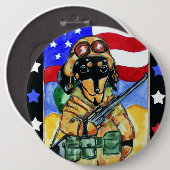 Dackel Soldier Button (Vorne & Hinten)