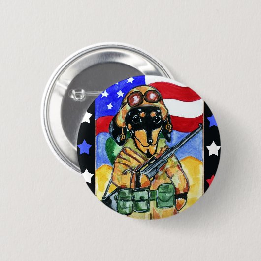 Dackel Soldier Button (Vorne & Hinten)