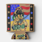 Dackel Soldier Dosenkühler (Rückseite)