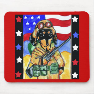Dackel Soldier Mousepad