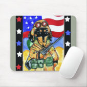 Dackel Soldier Mousepad (Mit Mouse)