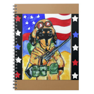 Dackel Soldier Notizblock