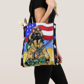 Dackel Soldier Tasche (Von Nahem)
