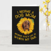 Dackel Sonnenblume Ich wurde ein Hund Mama Hund Le Karte (Gelbe Blume)