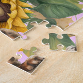 Dackel Sonnenblumen Puzzle (Seite)