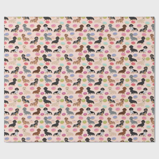 Dackel spendet Verpackungspapier Geschenkpapier (Flach)