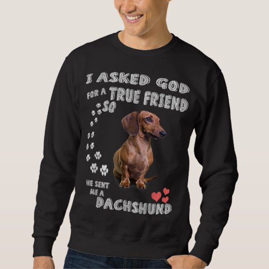 Dackel Sprichwort Mama, Dackel Vater, Würstchen Lo Sweatshirt (Vorderseite)