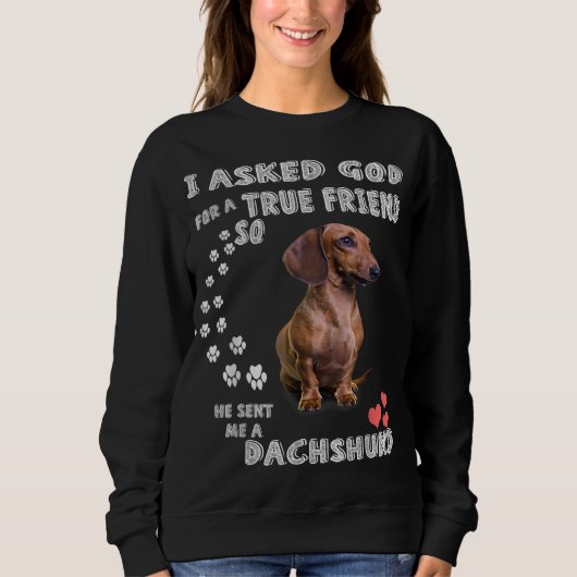 Dackel Sprichwort Mama, Dackel Vater, Würstchen Lo Sweatshirt (Vorderseite)