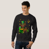 Dackel St Patrick S Day Irish Clover Dog Lover Sweatshirt (Vorne ganz)