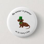 Dackel St. Patrick's Day Button (Vorderseite)