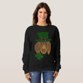 Dackel St Patricks Day Kleeblatt Dackel St Pa Sweatshirt (Vorne ganz)