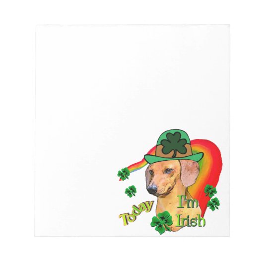 Dackel St Patricks Notizblock (Vorderseite)