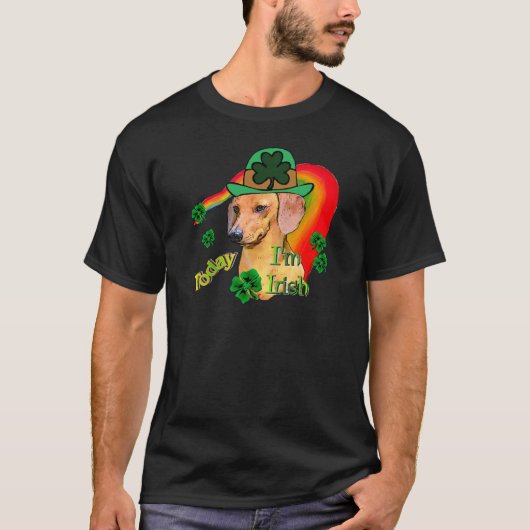 Dackel St Patricks T-Shirt (Vorderseite)