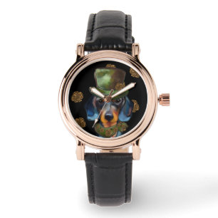 Dackel St. Patty Armbanduhr