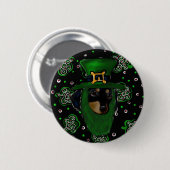 Dackel St. Patty Button (Vorne & Hinten)