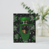 Dackel St. Patty Postkarte (Stehend Vorderseite)