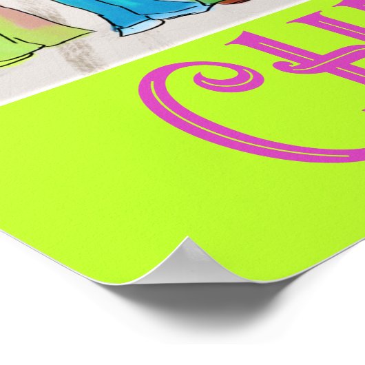 Dackel Stadt Chicago Poster (Ecke)