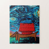 Dackel Starry Night Puzzle (Vertikal)