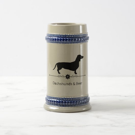 Dackel Stein Bierglas (Mittel)