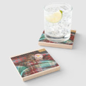 Dackel Stone Untersetzer (Seitenansicht)