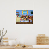 Dackel Story Time Art Print Poster (Küche)