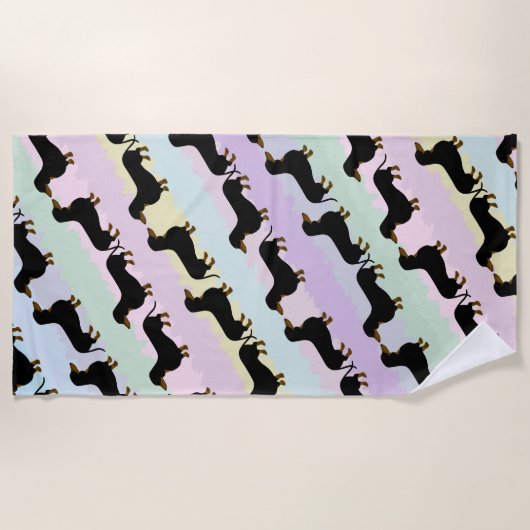 Dackel Strandtuch (Vorderseite)