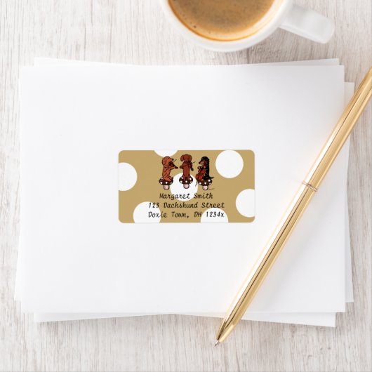 Dackel String Trio Address Labels Adressaufkleber (Insitu)