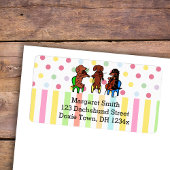 Dackel String Trio Adressaufkleber