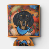 Dackel südwestliche Kunst Dosenkühler (Rückseite)