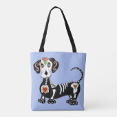 Dackel Sugar Skull Tasche (Rückseite)