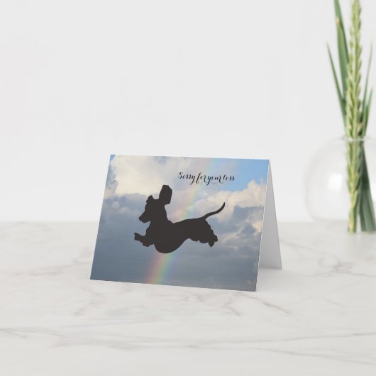 Dackel Sympathy Card Karte (Vorderseite)