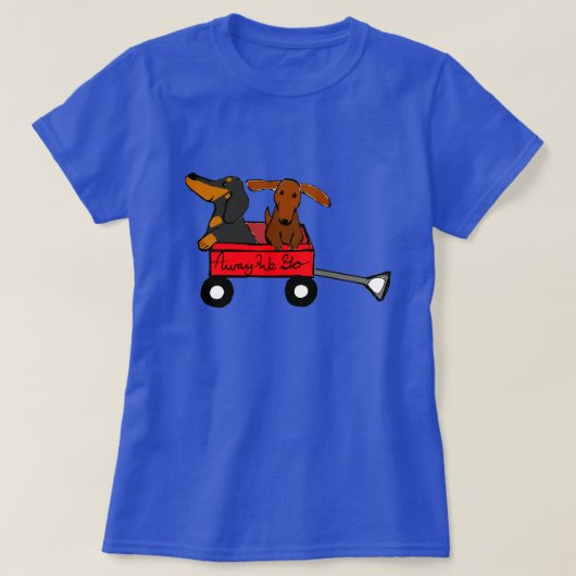 Dackel T - Shirt Little Red Wagon (Design vorne)