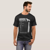 Dackel T Shirt Long Sleeve Weiner Nutrition Fac (Vorne ganz)
