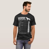 Dackel T Shirt - Weiner Dog Nutrition Fakten Shi (Vorne ganz)