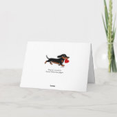 Dackel Tan Cartoon Valentine Feiertagskarte (Rückseite)