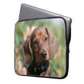 Dackel TANs Miniture Laptopschutzhülle (Vorderseite Links)
