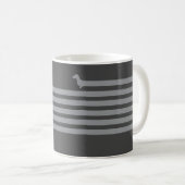 Dackel Tasse dunkelgrau (VorderseiteRechts)