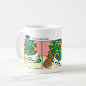 Dackel-Tasse: Frohe Festtage Kaffeetasse (Vorderseite Links)