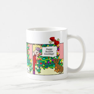 Dackel-Tasse: Frohe Festtage Kaffeetasse