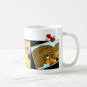 Dackel-Tasse: Machen eines Fotos Kaffeetasse