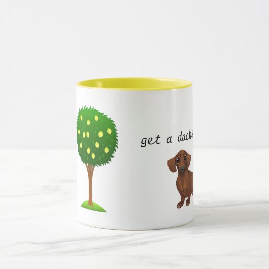 Dackel Tasse, wenn das Leben einem Zitronen gibt Tasse (Zentrum)