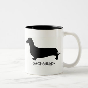 Dackel-Tasse Zweifarbige Tasse