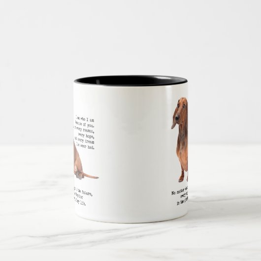Dackel-Tasse Zweifarbige Tasse (Mittel)