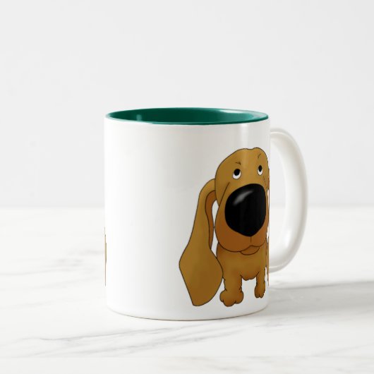 Dackel-Tasse Zweifarbige Tasse (VorderseiteRechts)