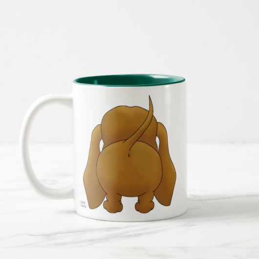 Dackel-Tasse Zweifarbige Tasse (Links)